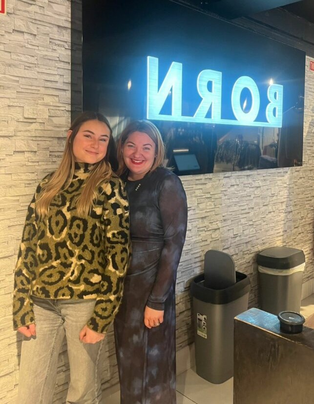 Lena, TMCVB and her tutor. 
Name of the shop, Born, in Cork